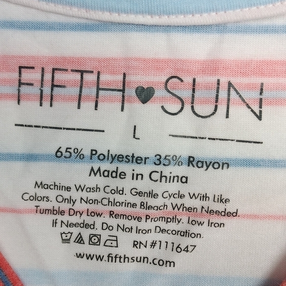 Fifth Sun Stars and stripes women's Large sized top - Picture 3 of 8